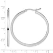 10k White Gold 2mm Square Tube Hoops - Birthstone Company