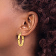 10k 3mm Polished Square Hoop Earrings