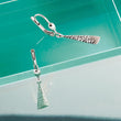 10K White Gold Polished/Textured Leverback Dangle Earrings - Birthstone Company