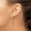 10K Polished Dangle Leverback Earrings - Birthstone Company