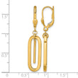 10K Polished Dangle Leverback Earrings - Birthstone Company
