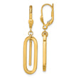 10K Polished Dangle Leverback Earrings