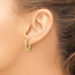 10K Polished and Diamond-cut Fancy Hoop Earrings - Birthstone Company