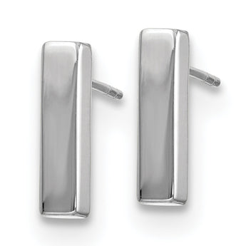 10K White Gold Polished Post Earrings