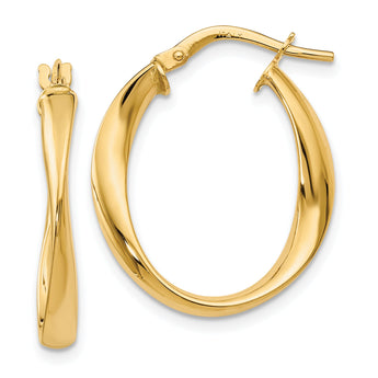 10K Polished Hoop Earrings