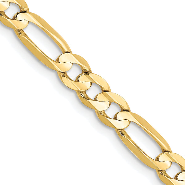 10k 4.5mm Concave Open Figaro Chain