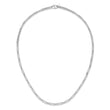 10K White Gold Polished Flat Oval Link Necklace