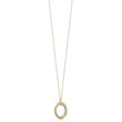 10K Two-tone Polished Oval Necklace