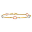 10K Tri-Color Polished Bracelet