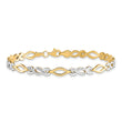 10K Two-tone Polished D/C Bracelet