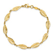 10K Polished Leaf Bracelet