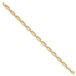 10K w/Rhodium Fancy Link Bracelet