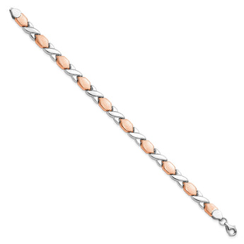 10K Rose and White Gold X/O Fancy Bracelet