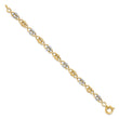 10K with White Rhodium Polished Fancy Bracelet