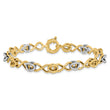 10K with White Rhodium Polished Fancy Bracelet