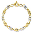 10K with White Rhodium Polished Fancy Bracelet