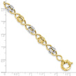10K with White Rhodium Polished Fancy Bracelet