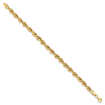 10K Polished Fancy Link Bracelet