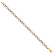 10K Tri-color Polished D/C Bracelet