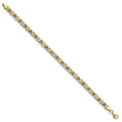 10K Rhodium-plated Polished D/C Bracelet