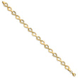 10K Polished Fancy D/C Link Bracelet
