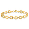 10K Polished Fancy D/C Link Bracelet