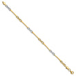 10K Rhodium-plated Polished Bracelet