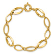 10k Polished and Textured Link Bracelet