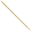 10k w/White Rhodium Polished/Diamond-cut Bracelet