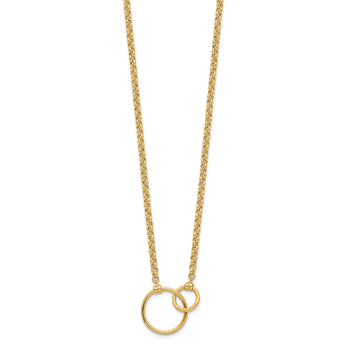 10k Polished Link Necklace 18 in - Birthstone Company