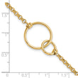 10k Polished interlocking Circles Link Bracelet
