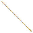 10k Two-tone Polished and Brushed Bracelet
