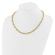 10K Polished Fancy Link w/1in ext. Necklace