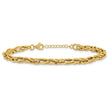 10K Polished Fancy Link w/1in ext. Bracelet