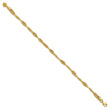 10K Polished Fancy Beaded Bracelet