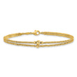 10K Polished and Diamond-cut beads 2-strand Bracelet
