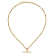 10K Polished Fancy Link Bar Necklace