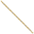 10K Two-tone Polished Fancy Link with Beads Bracelet