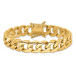 10k 13.4mm Hand-polished Rounded Curb Link Bracelet