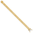 10k 10mm Hand-polished Fancy Link Bracelet