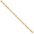 10k 5mm Hand-polished Fancy Link Bracelet