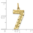 10ky Casted Large Diamond Cut Number 7 Charm