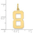 10ky Casted Large Polished Number 8 Charm
