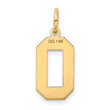 10k Medium Satin Number 0 Charm