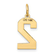 10k Medium Satin Number 2 Charm
