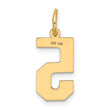10k Medium Satin Number 5 Charm