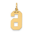 10k Medium Satin Number 6 Charm