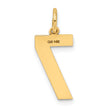 10k Medium Satin Number 7 Charm