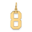 10k Medium Satin Number 8 Charm