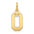 10k Small Satin Number 0 Charm